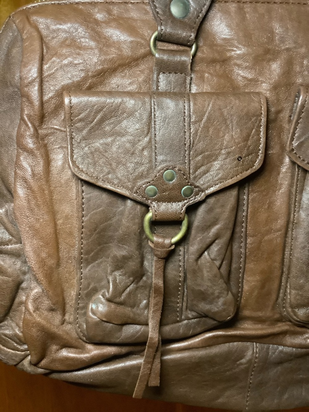 NWOT Y2K VTG Abaco Paris Leather Satchel - Picture 7 of 16